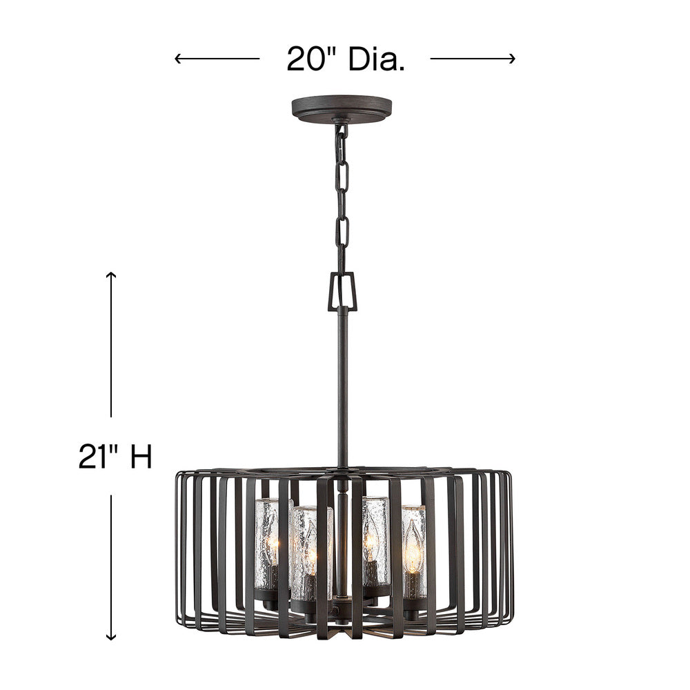 Hinkley Lighting REID 29504BGR Pendant Transitional - Brushed Graphite