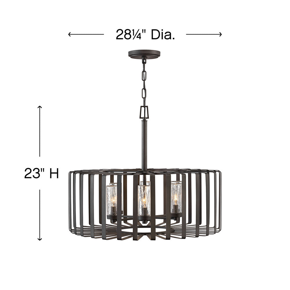 Hinkley Lighting REID 29505BGR Pendant Transitional - Brushed Graphite