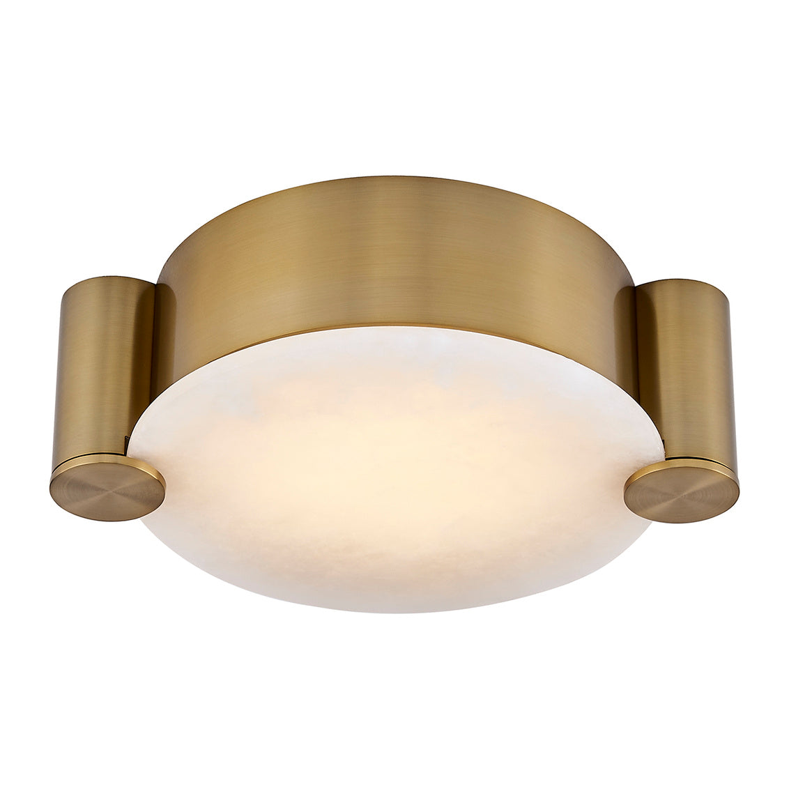 Lumba 14-in (6-watt) LED Winter Brass Flush Mount
