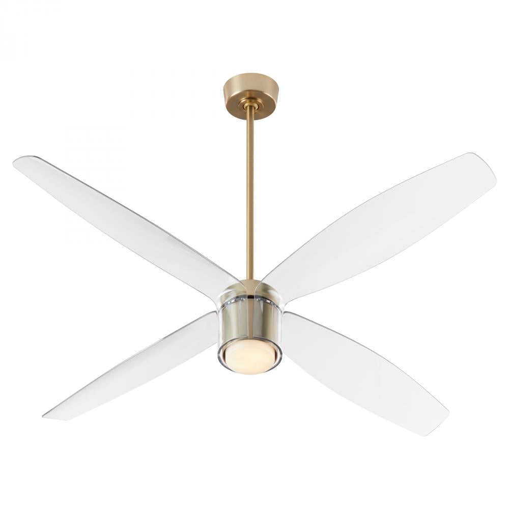 Oxygen Lighting SAMARAN 3-116-40 Fan - Aged Brass