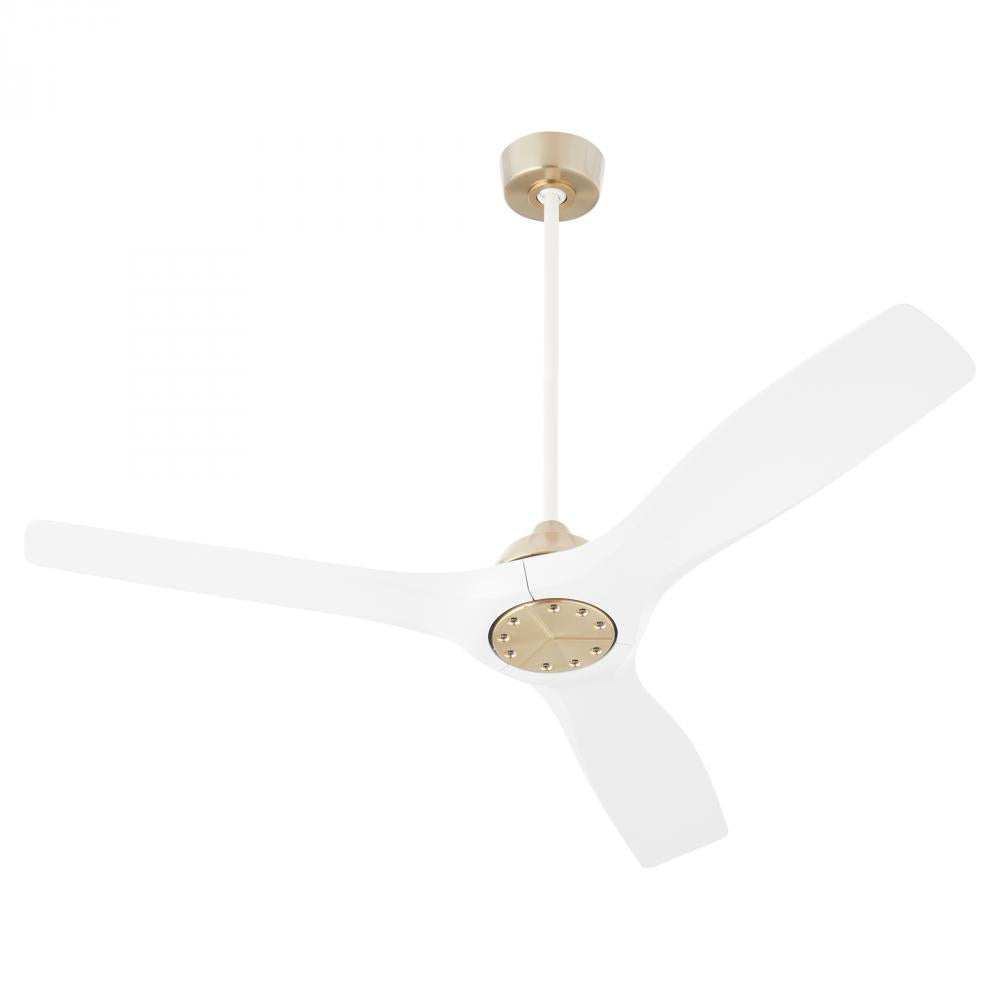 Oxygen Lighting AVALON 3-118-640 Fan - Aged Brass W White Blades