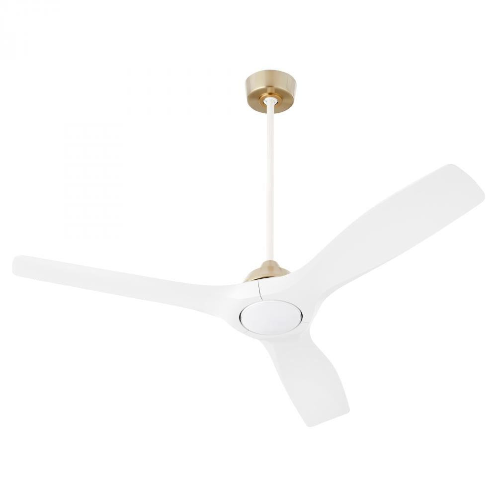 Oxygen Lighting AVALON 3-118-640 Fan - Aged Brass W White Blades