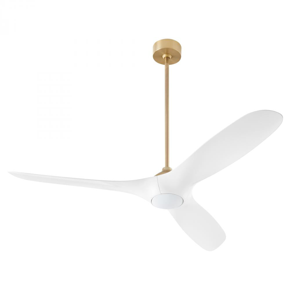 Oxygen Lighting PROVINCE 3-122-640 Fan - Aged Brass W White Blades