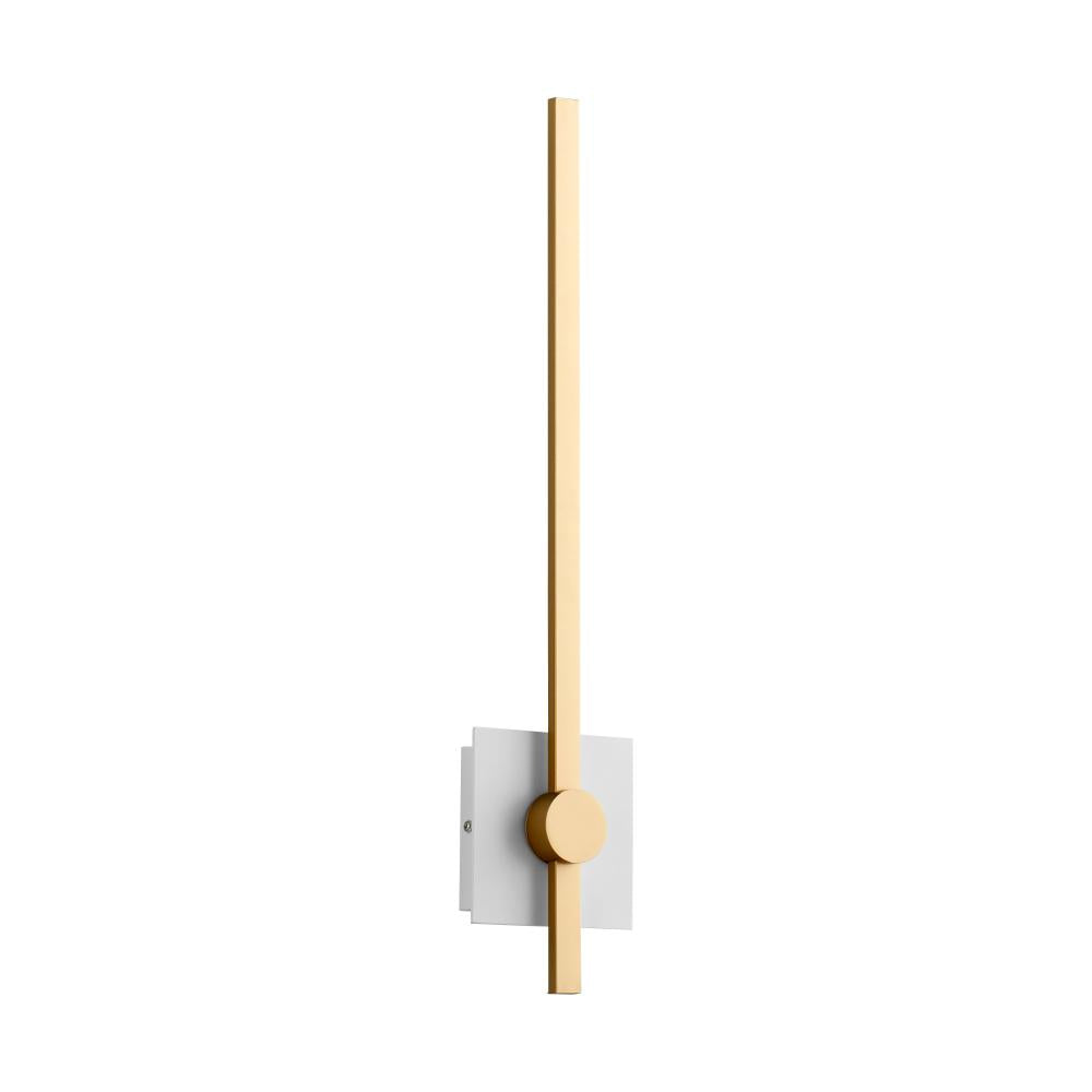 Oxygen Lighting ZORA 3-50-650 Sconce Traditional - White W Industrial Brass