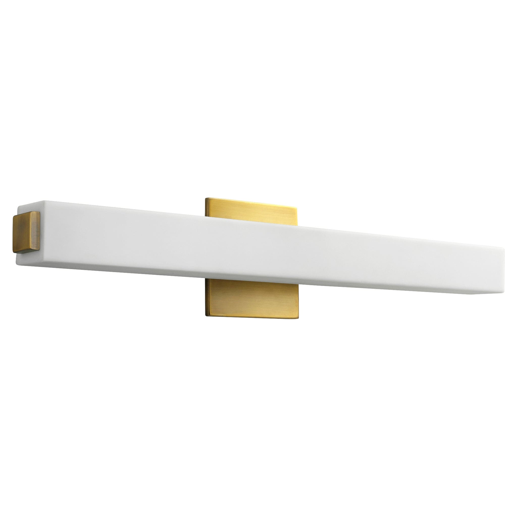 Oxygen Lighting 3-537-27 Vanity Light Fixture, UL Damp Rated, Aged Bra