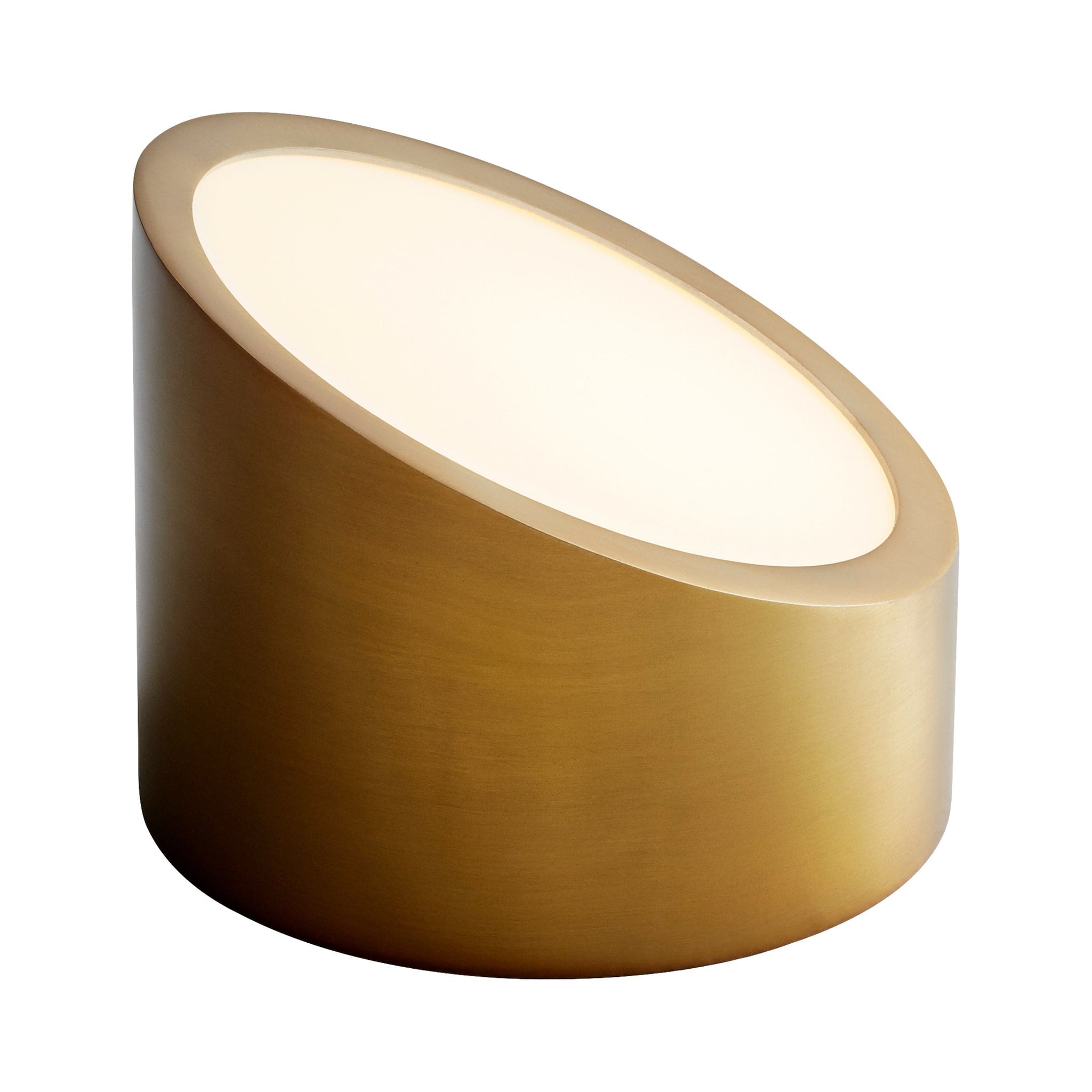 Oxygen Lighting 3-560-40 Sconce, UL Damp Rated, Aged Brass - Matte Whi