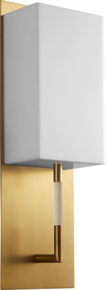 Oxygen Lighting EPOCH 3-564-240 Exterior Transitional - Aged Brass W Matte White Acrylic