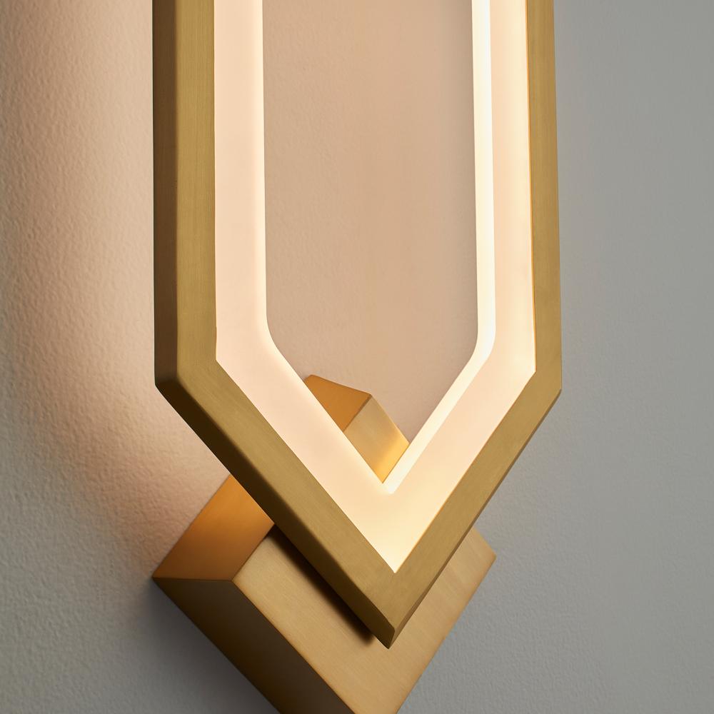 Oxygen Lighting AEGIS 3-59-40 Sconce - Aged Brass