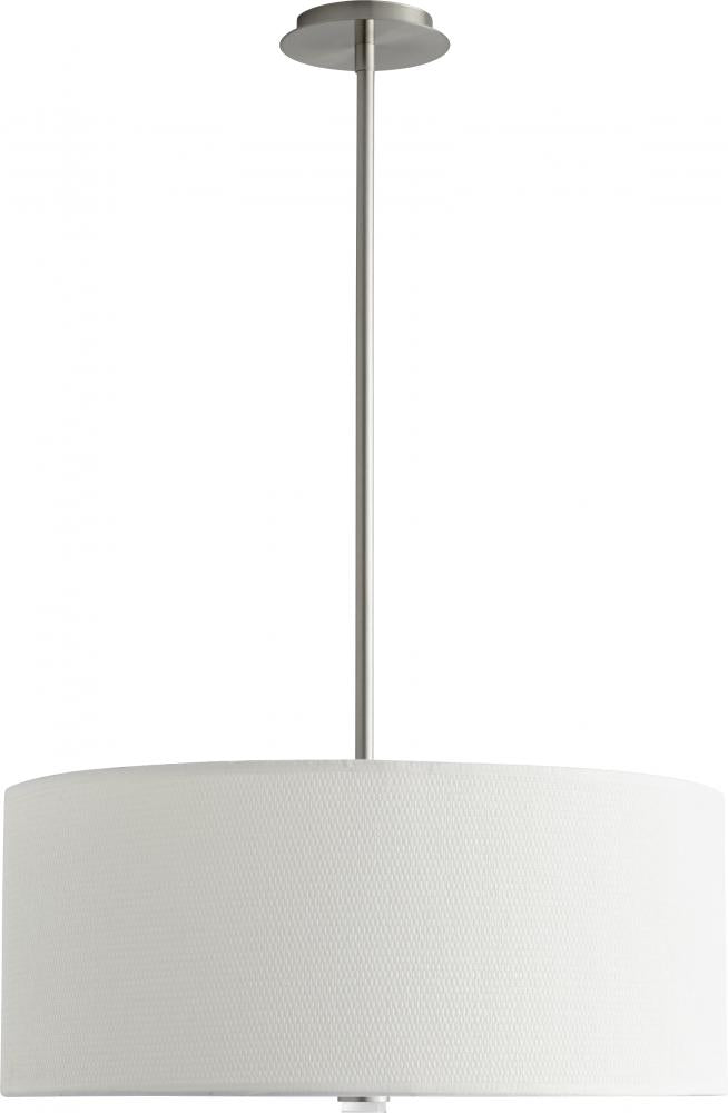 Oxygen Lighting ECHO 3-639-24 Pendant Traditional - Satin Nickel W White Grass