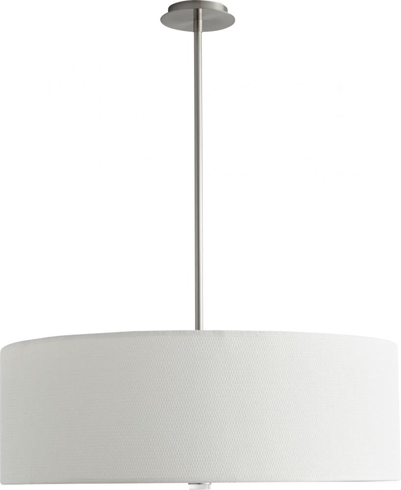 Oxygen Lighting ECHO 3-640-24 Pendant Traditional - Satin Nickel W White Grass