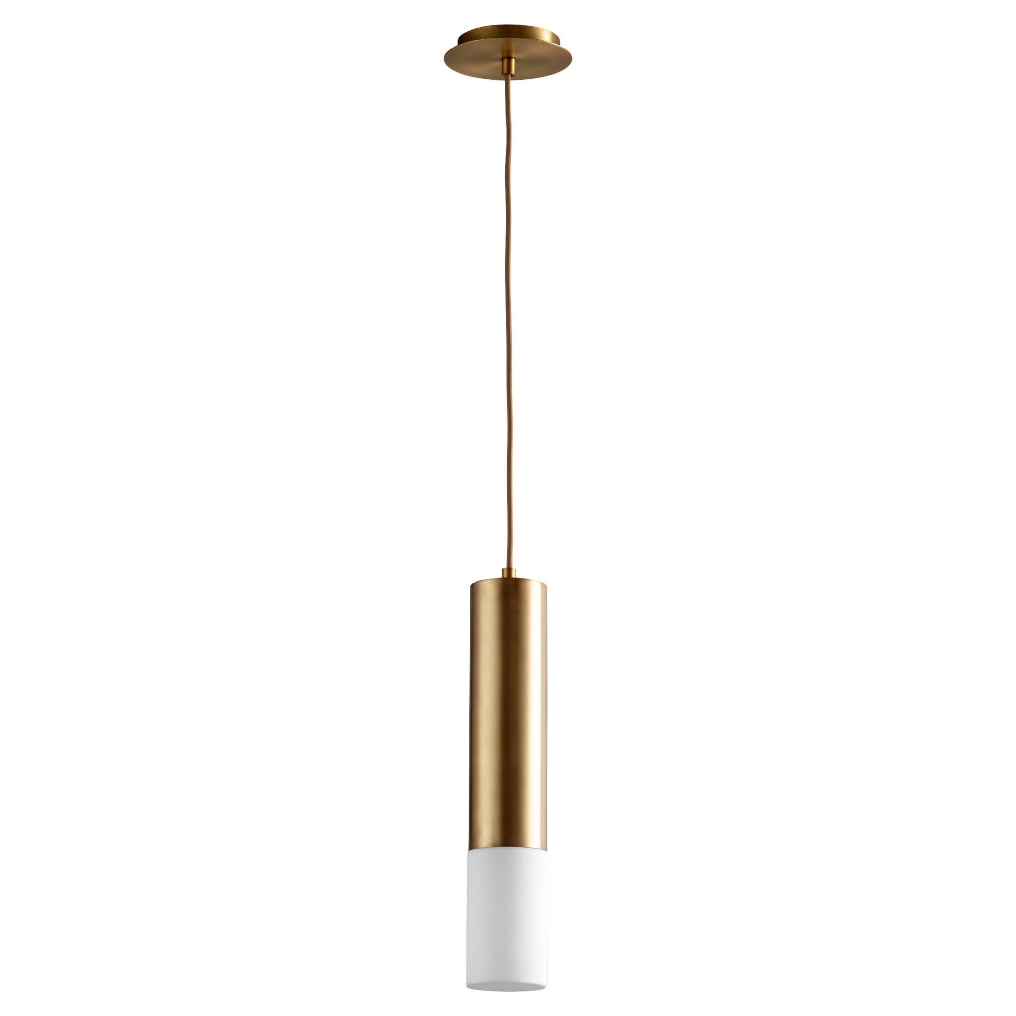 Oxygen Lighting 3-654-27 Pendant Light Fixture, UL Damp Rated, Aged Br