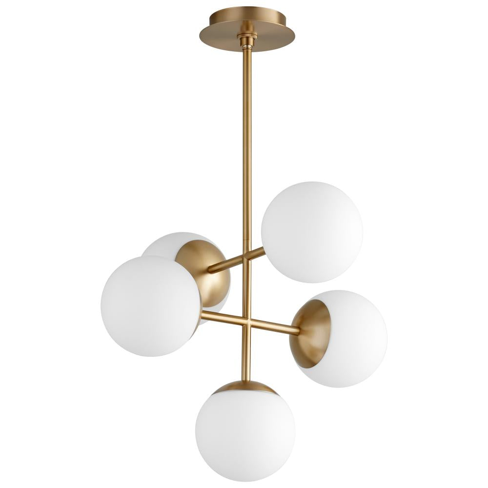 Oxygen Lighting NEBULA 3-680-40 Chandelier Traditional - Aged Brass