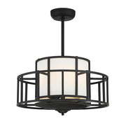 Oslo 4-Light Fan D'Lier in 
Matte Black