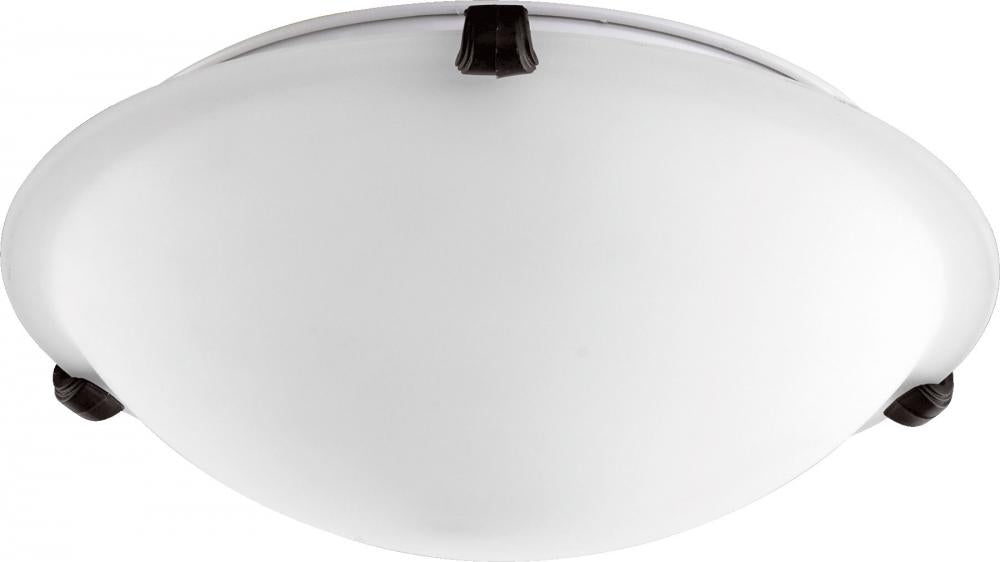 Quorum 3000-121 Flush Mount LED Ceiling Light 20 inch - Satin Opal Glass