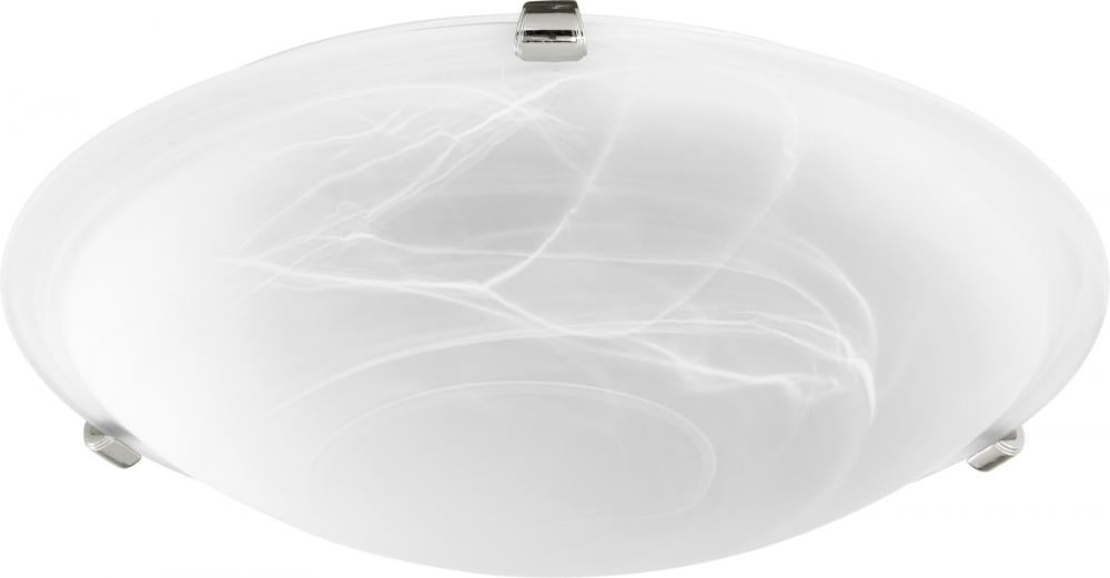 Quorum Lighting 3000-16-62 Flush Mount Traditional - Polished Nickel W Faux Alabaster