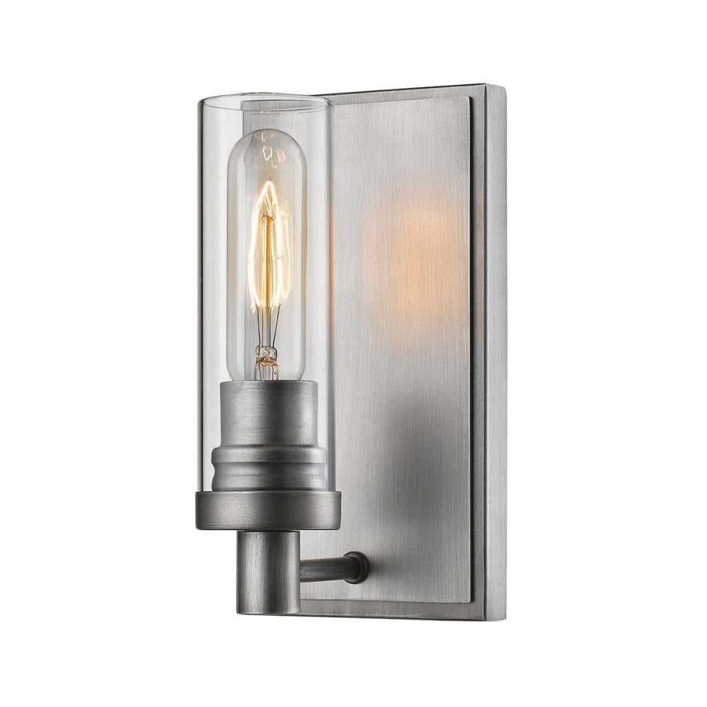 1 Light Wall Sconce-Clear