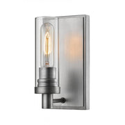 1 Light Wall Sconce-Clear
