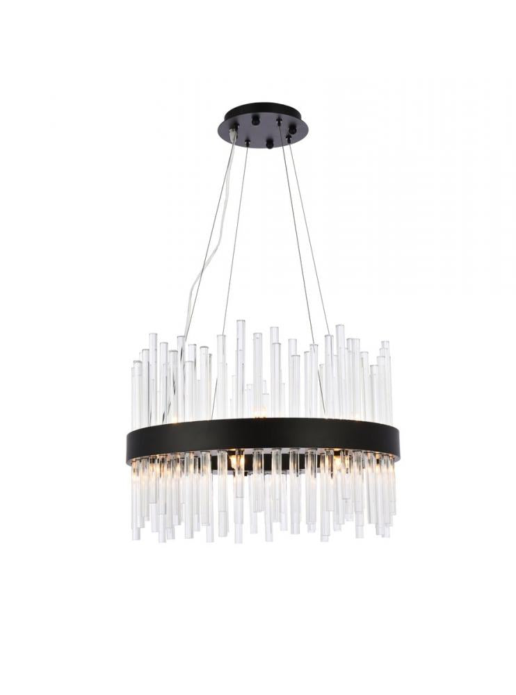 Elegant Lighting DALLAS 3000D20BK Pendant Modern - Black