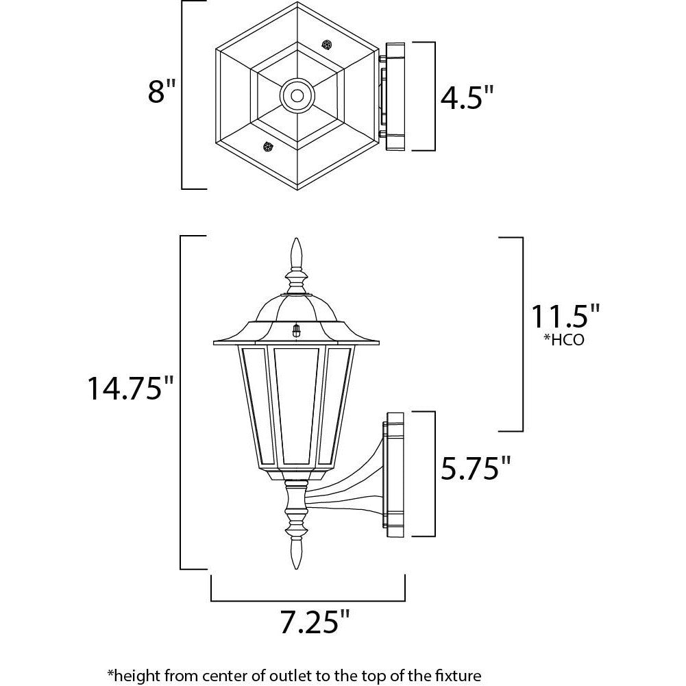 Maxim Lighting BUILDER CAST 3000CLBK Exterior Americana - Black