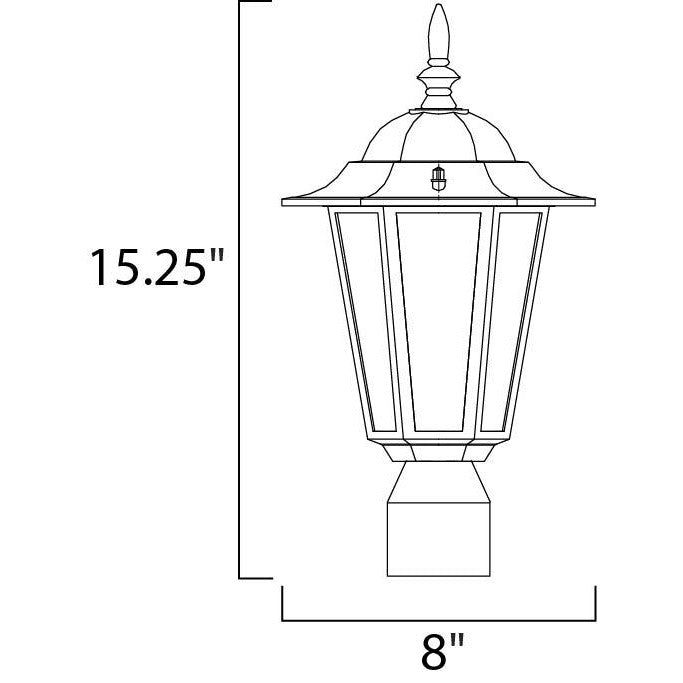 Maxim Lighting BUILDER CAST 3001CLWT Exterior Americana - White