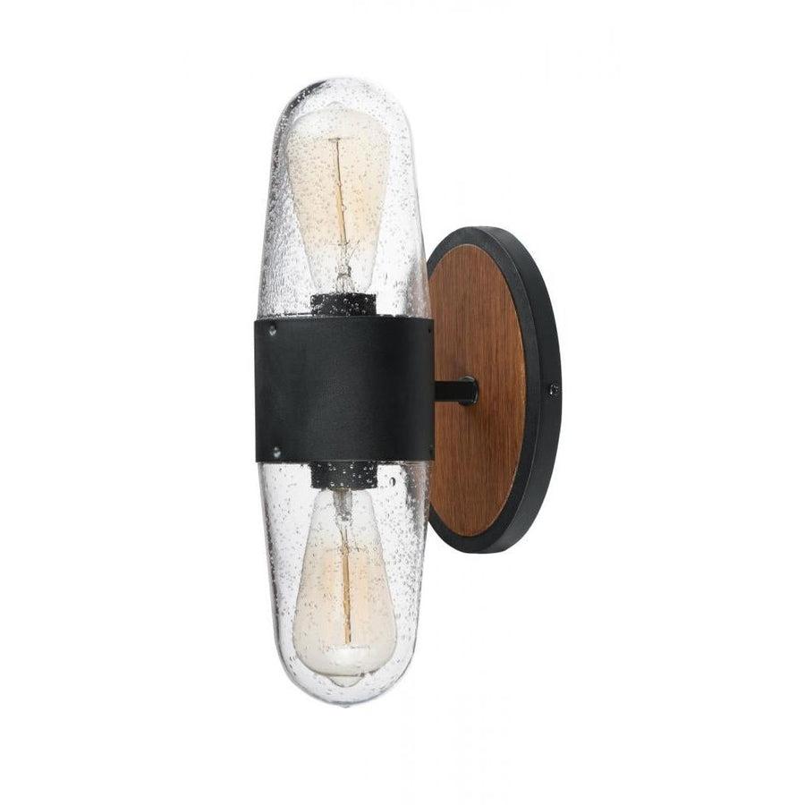 Lido Outdoor Wall Lantern nan Inch – Antique Pecan / Black