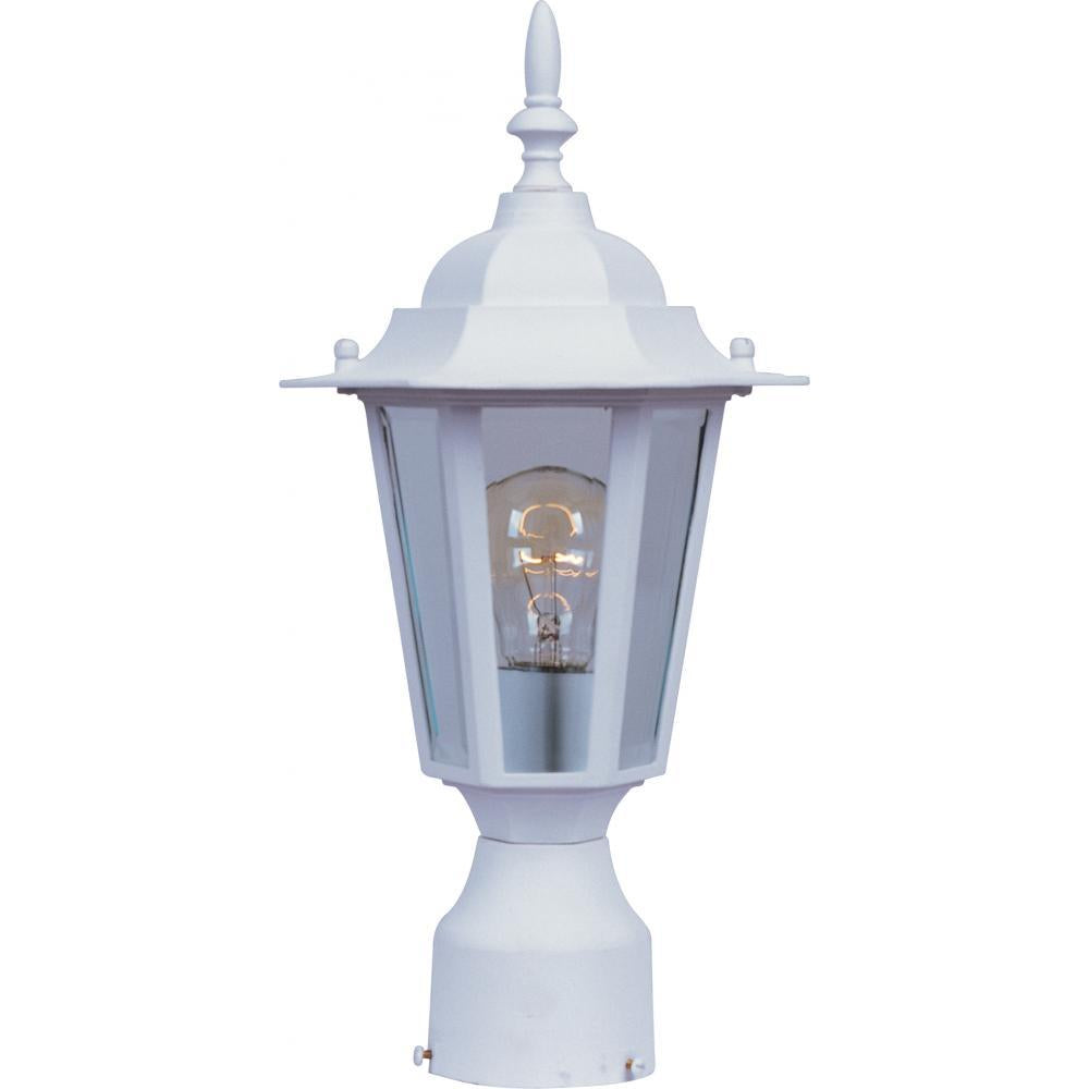 Maxim Lighting 3001CLWT Builder Cast 7 Inch Outdoor Post Lantern – White