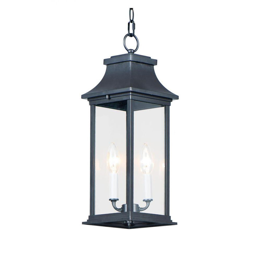 Vicksburg 6.75 Inch Outdoor Hanging Lantern – Black