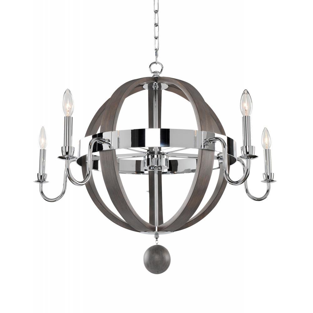 Sharlow 32 Inch Chandelier – Chrome – 300481CH