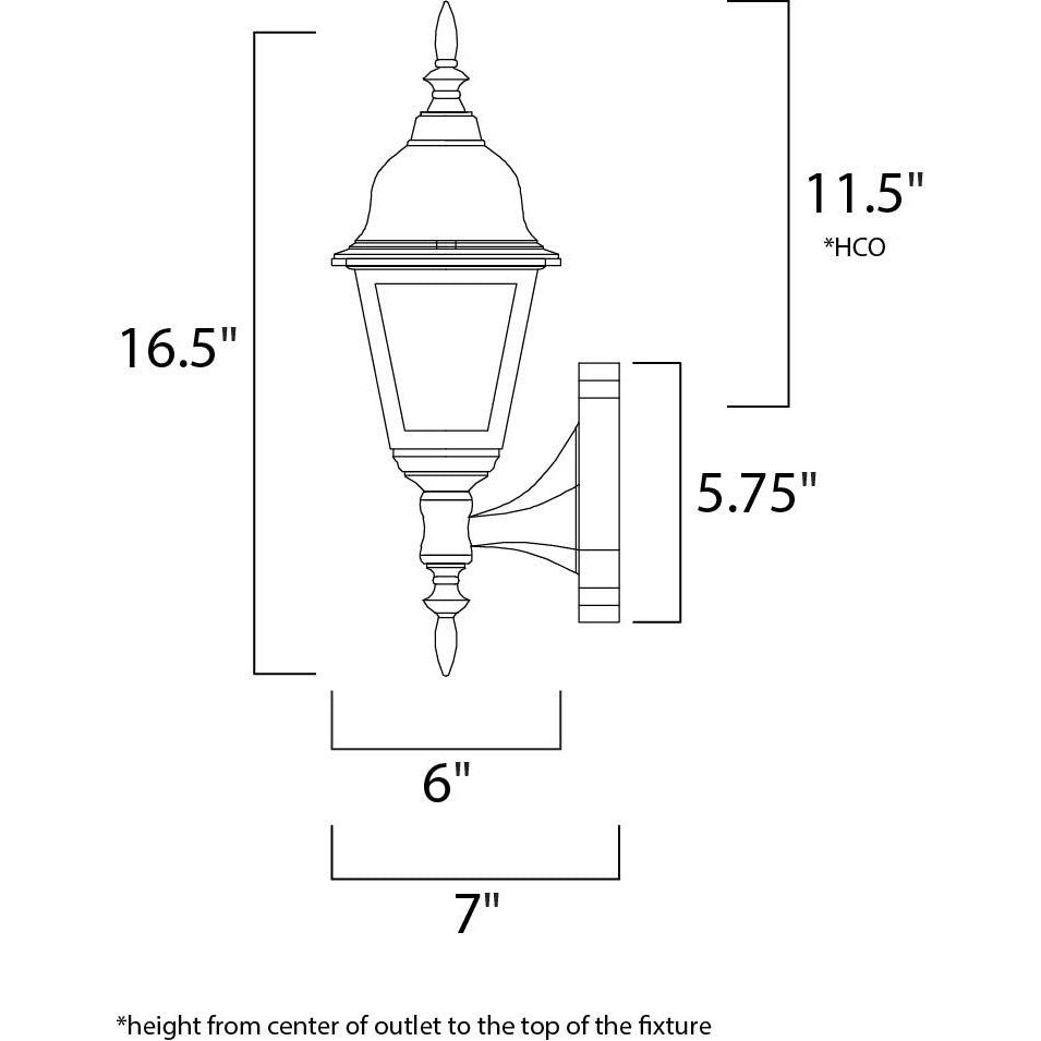 Maxim Lighting BUILDER CAST 3005CLBK Exterior Americana - Black