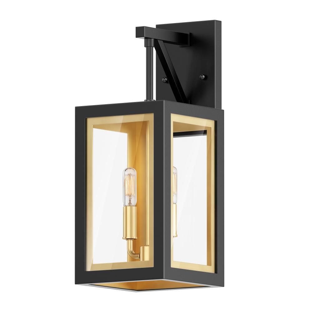 Neoclass 7 Inch Outdoor Wall Lantern – Black / Gold