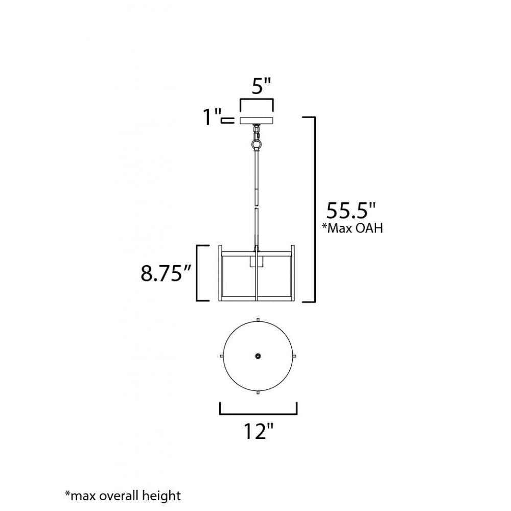 Maxim Lighting BELFRY 30061CLBK Flush Mount - Black