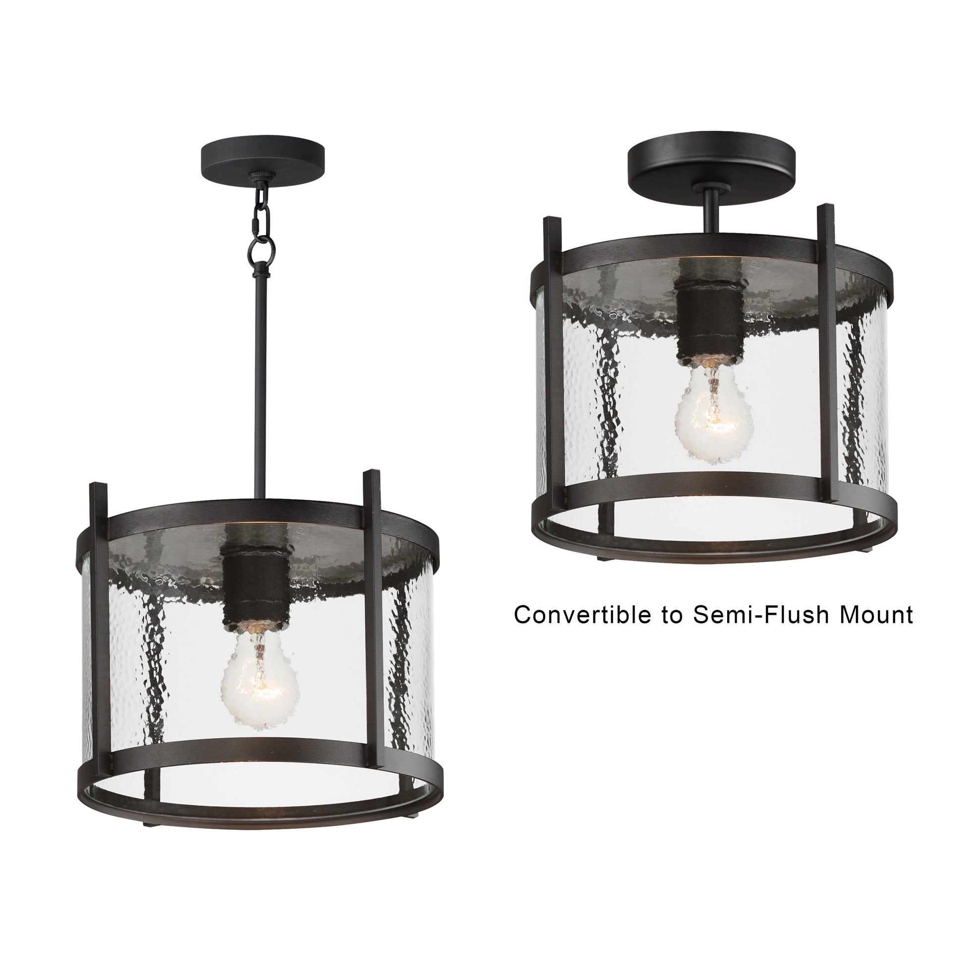 12 Inch Outdoor Flush Mount – Black