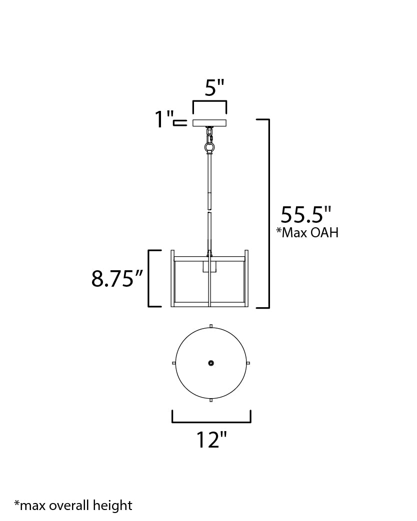 12 Inch Outdoor Flush Mount – Black