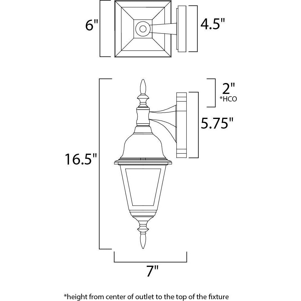 Maxim Lighting BUILDER CAST 3007CLBK Exterior Americana - Black