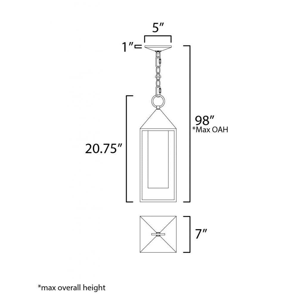 Maxim Lighting ALDOUS 30079SWBK Pendant - Black