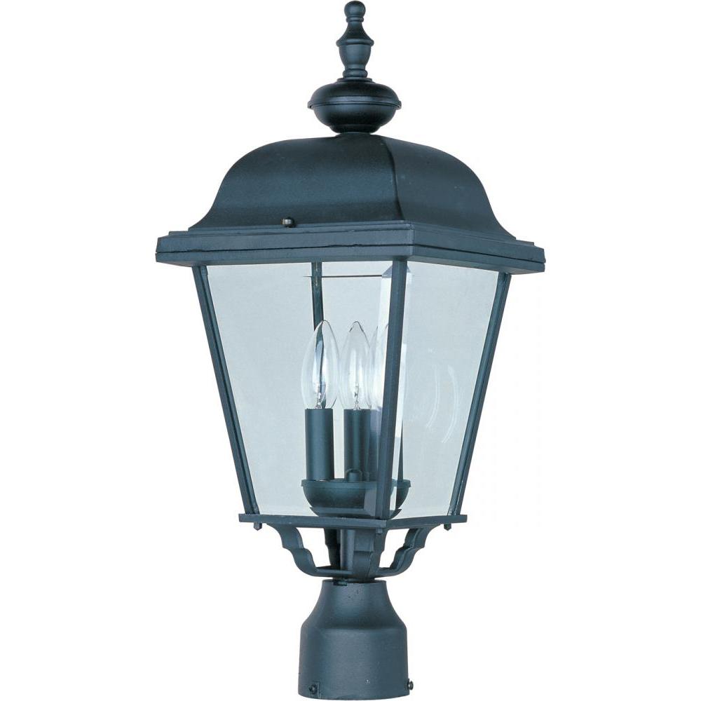 Maxim Lighting 3008BK Builder Cast 8.75 Inch Outdoor Post Lantern – Black