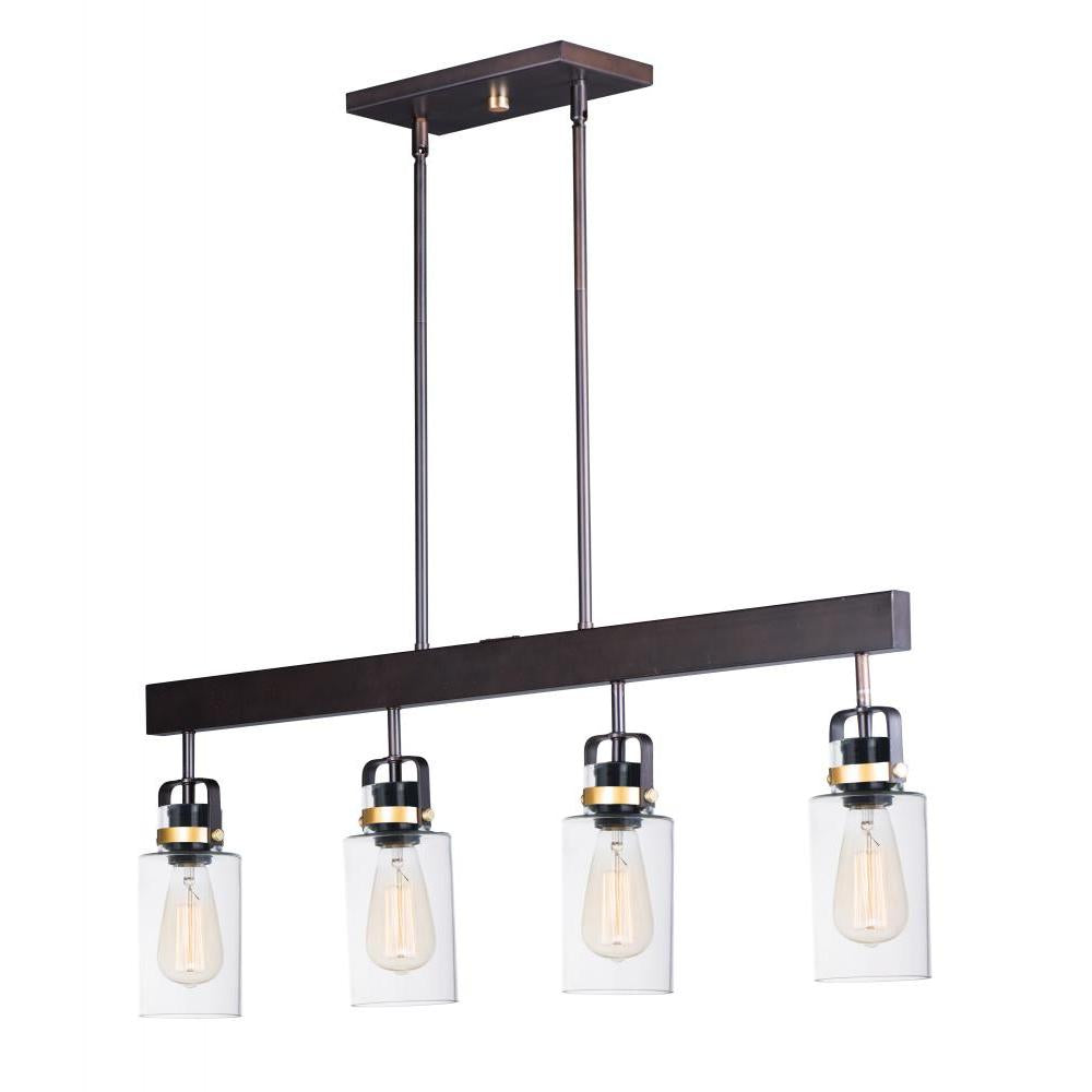 Magnolia 36 Inch Linear Pendant – Bronze / Gold
