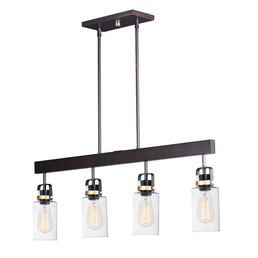 Maxim Lighting 30176CLBZGLD Magnolia 36 Inch Linear Pendant – Bronze / Gold