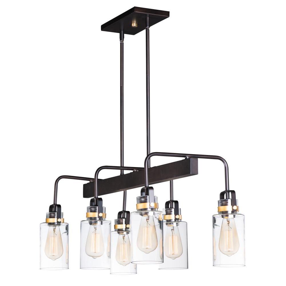 Magnolia 32 Inch Linear Pendant – Bronze / Gold