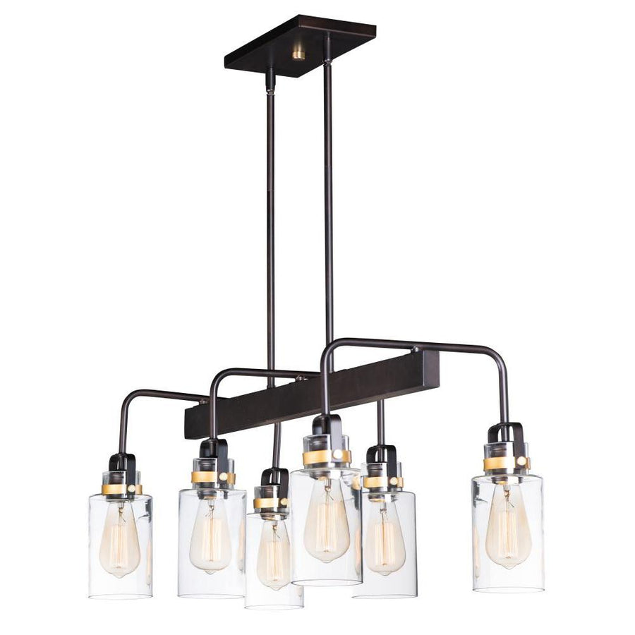 Maxim Lighting 30177CLBZGLD Magnolia 32 Inch Linear Pendant – Bronze / Gold