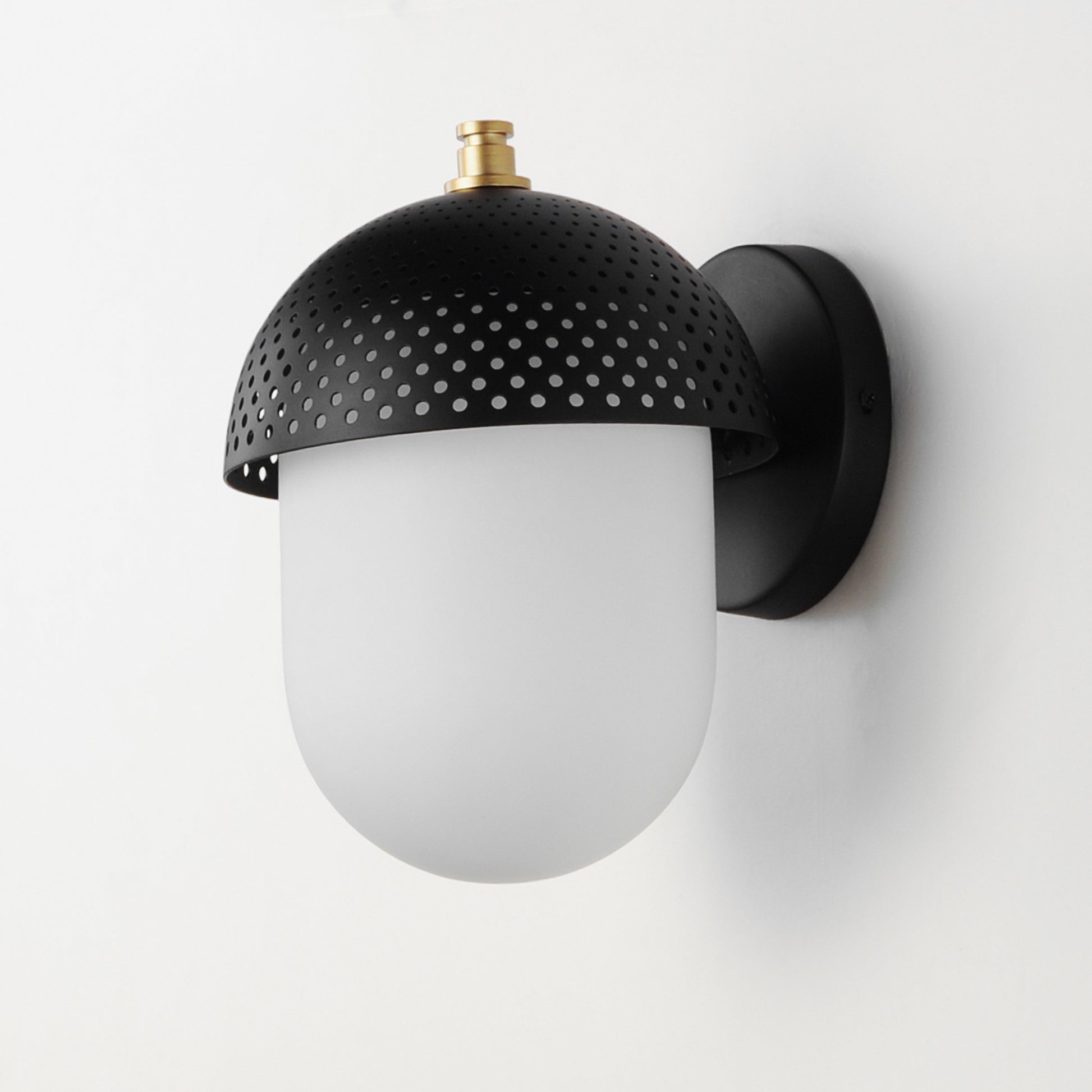 Perf Outdoor Wall Mount Light - Black + Gold