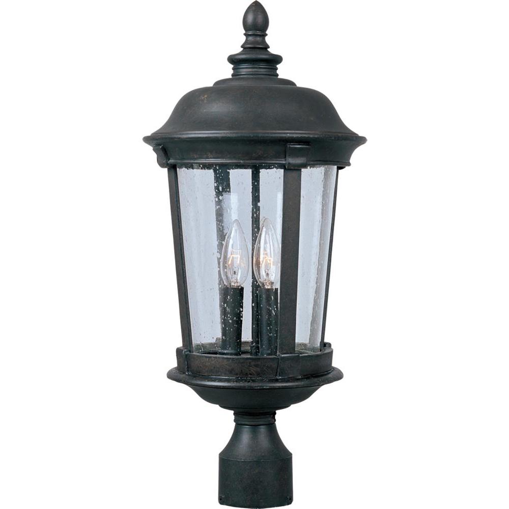 10 Inch Outdoor Post Lantern – Bronze