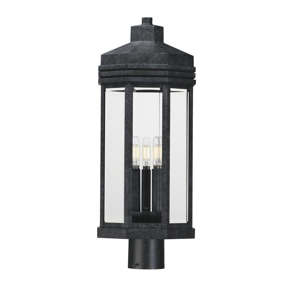 Wright 9 Inch Outdoor Post Lantern – Black Patina