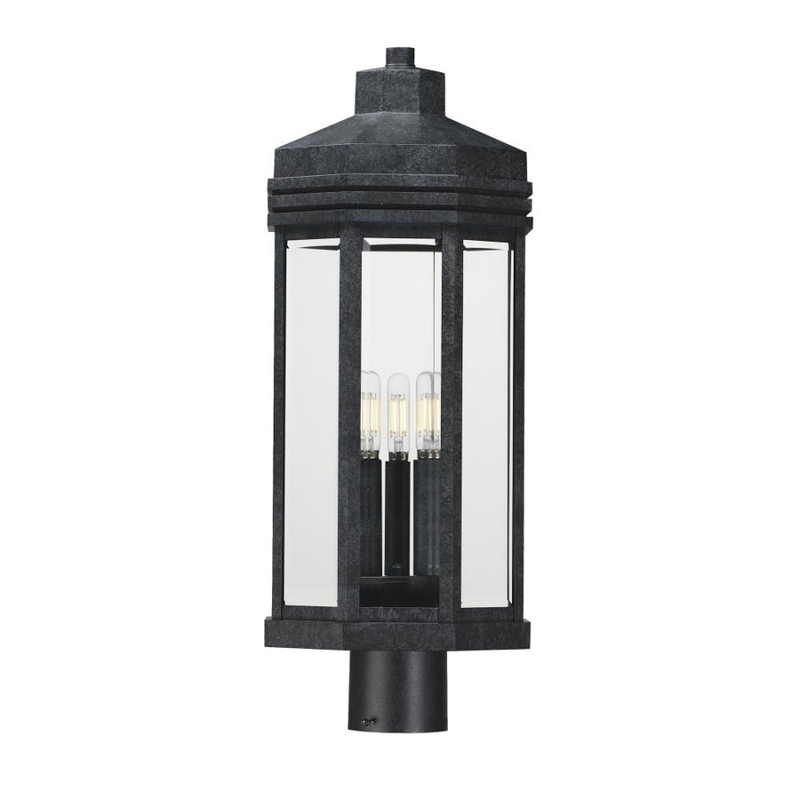 Wright 9 Inch Outdoor Post Lantern – Black Patina