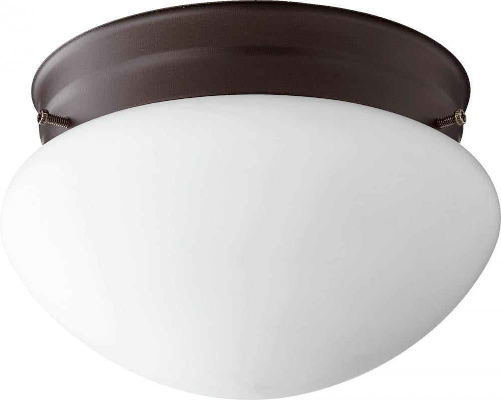 Quorum Lighting 3023-6-86 Flush Mount Traditional - Oiled Bronze W Satin Opal