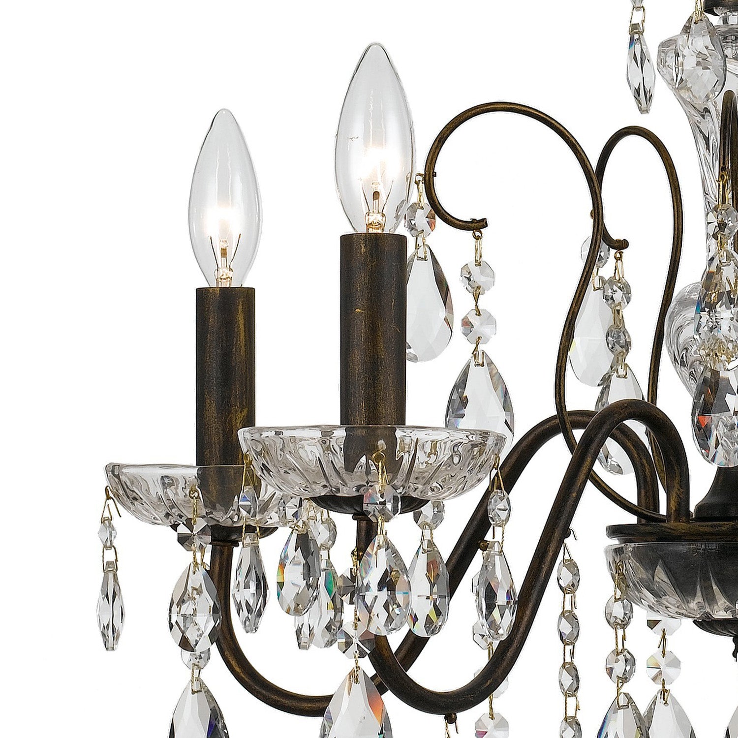 Crystorama Butler 3025-EB-CL-MWP – 24 Inch – 5 Light – Chandelier – English Bronze – Damp Rated