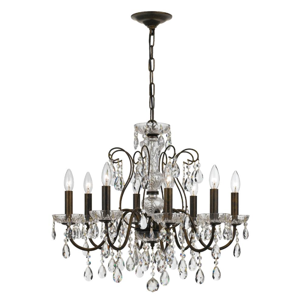 Butler 8 Light Spectra Crystal English Bronze Chandelier