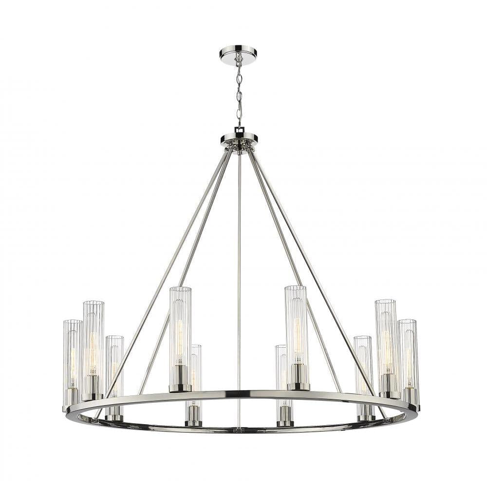 10 Light Chandelier-Clear