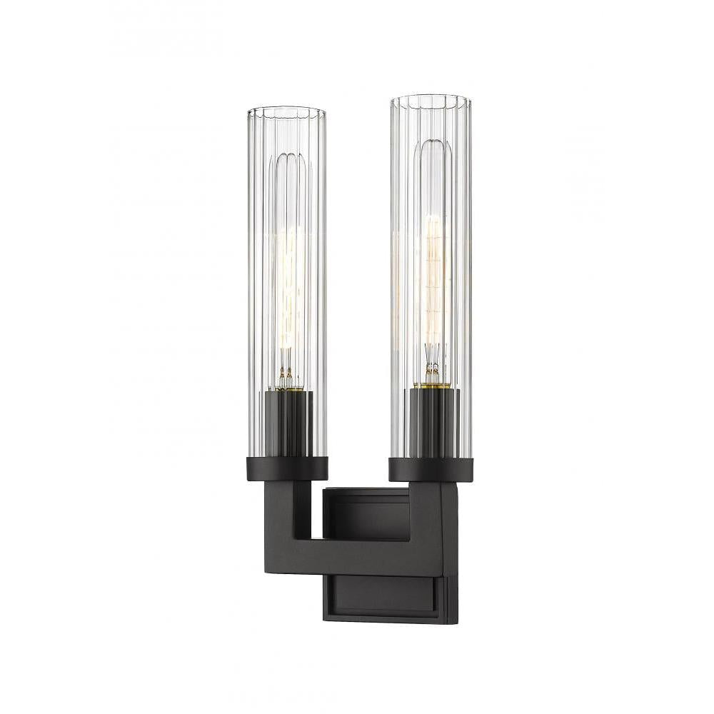 2 Light Wall Sconce-Clear