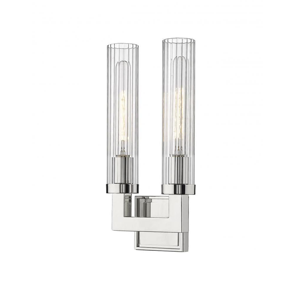 2 Light Wall Sconce-Clear